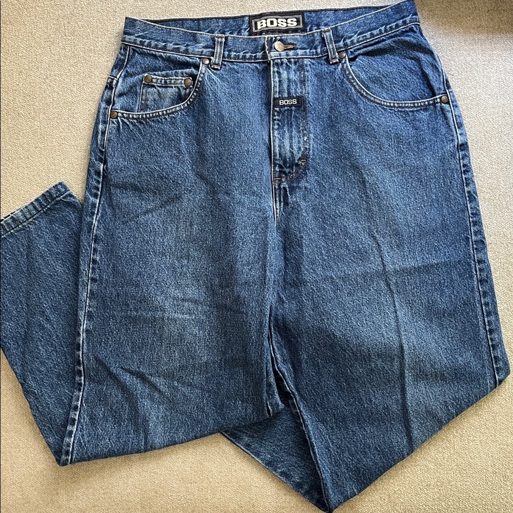 Vintage Boss Jeans Men's 34x32 Y2K indigo cotton